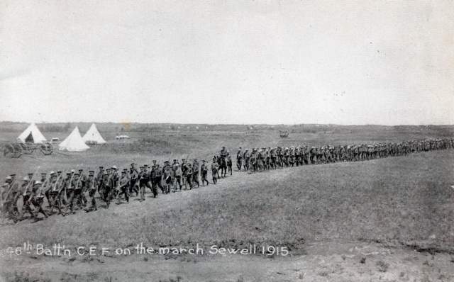 46th Battalion CEF on the march