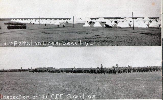 44th Battalion lines / Inspection of the CEF